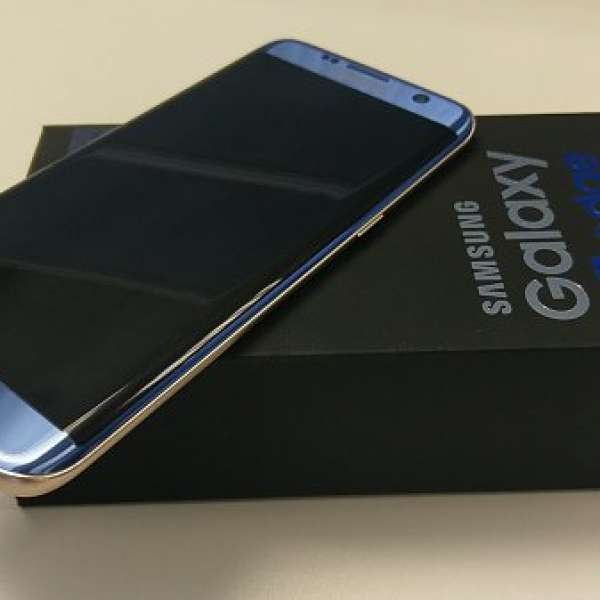 95% New Samsung S7 Edge Blue 珊瑚藍全套