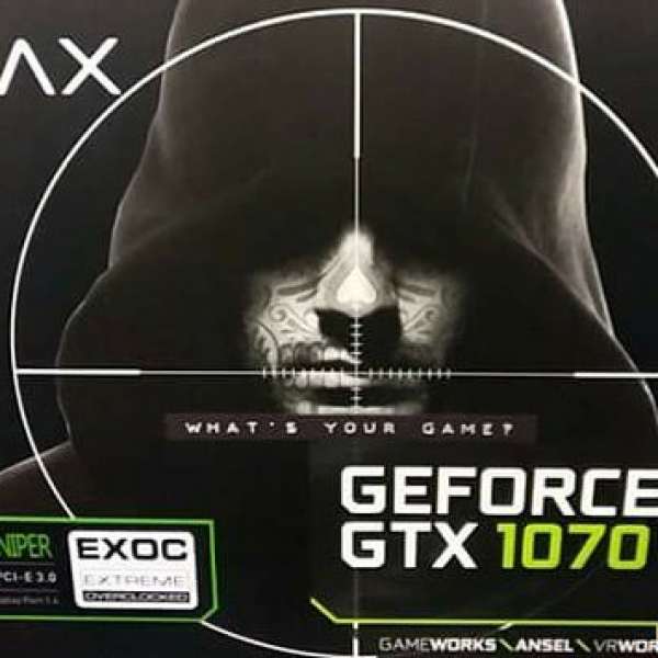 99.99% NEW Galax GTX1070 EXOC SNPR version