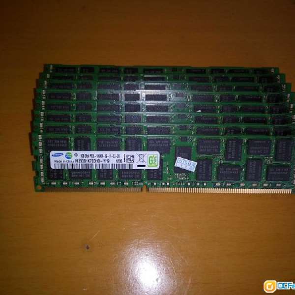 (新淨)SAMSUNG 8G DDR3 1333 ECC Reg x 8條, 共 64G (100%正常)