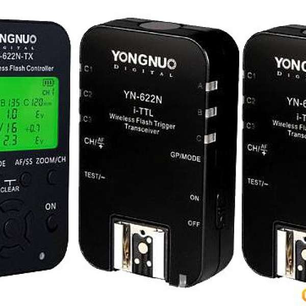 Yongnuo 永諾 YN-622N TX + i-TTL x 2 無線引閃器 (Nikon)