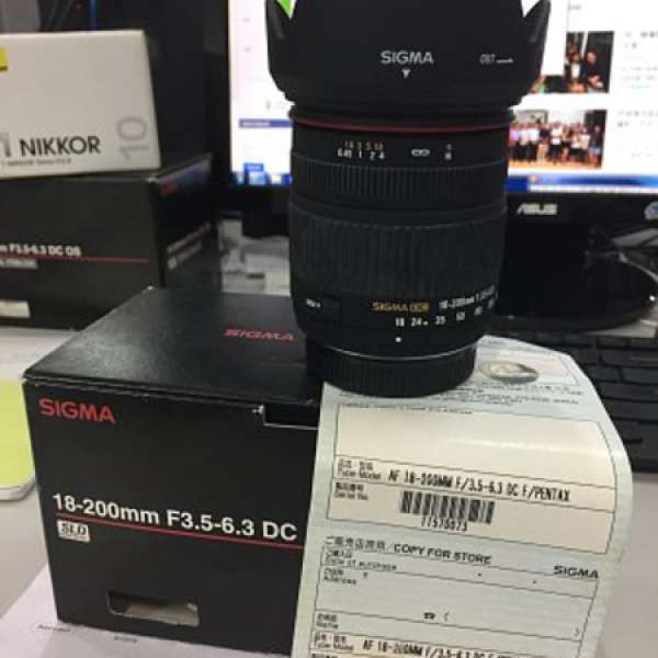 Sigma 18-200mm f/3.5-6.3DC for Pentax AF
