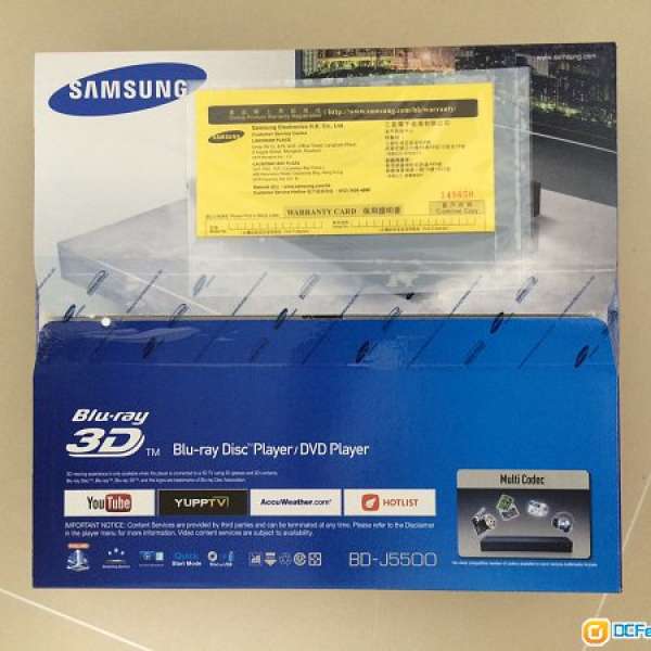 全新 Samsung BD-J5500 藍光影碟播放機