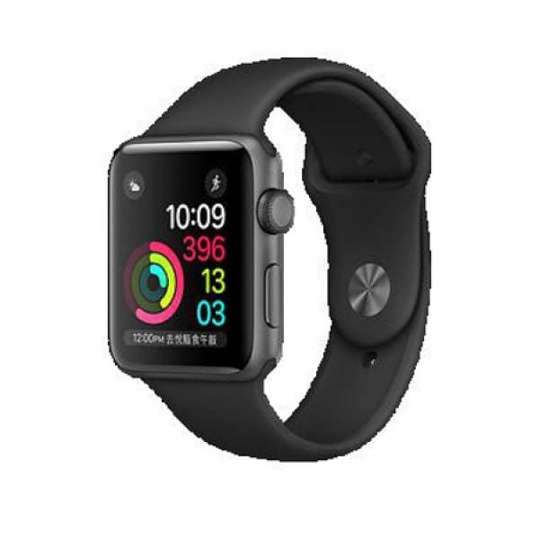 出售全新 Apple Watch Series 2，42 毫米太空灰鋁金屬錶殼配黑色運動錶帶 42mm