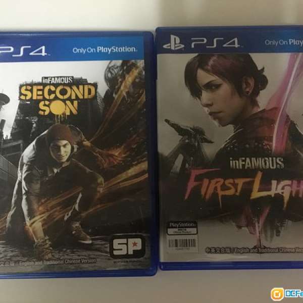 2手ps4 game infamous second son 及first light