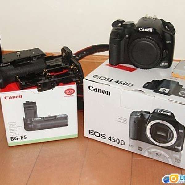 CANON 450D BODY 連 BG-E5直倒 , EOS