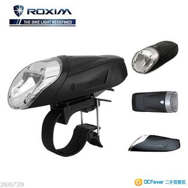 單車頭燈- ROXIM RS3 德規單車頭燈 (黑色/白色) 比dosun cateye更好