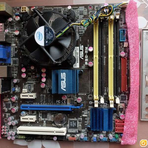 E5200 + ASUS P5Q-EM M-ATX 775底板 連背板