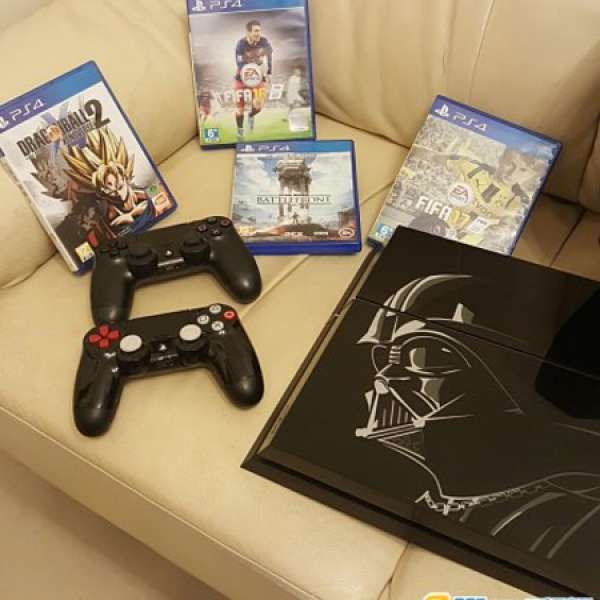 Playstation 4 / PS4主機 (星戰版)+ 手掣x2 + Game x 4