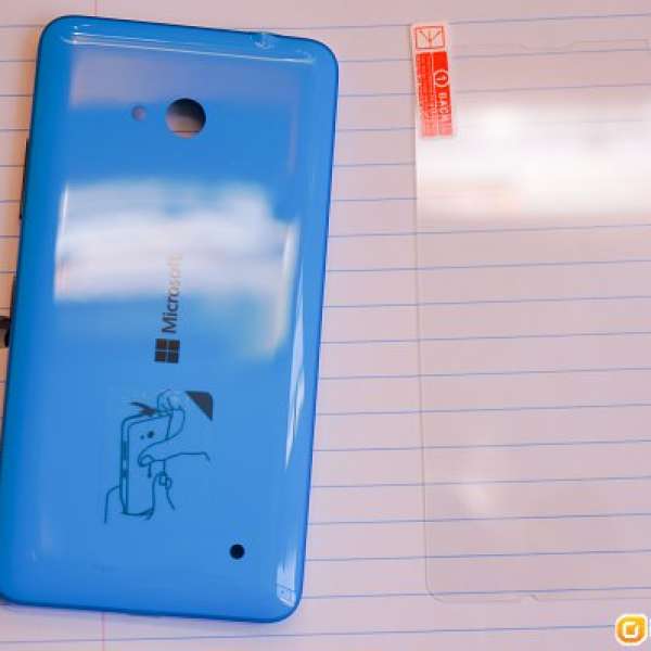 全新 microsoft nokia lumia 640 藍色後蓋加玻璃貼一張 windows phone