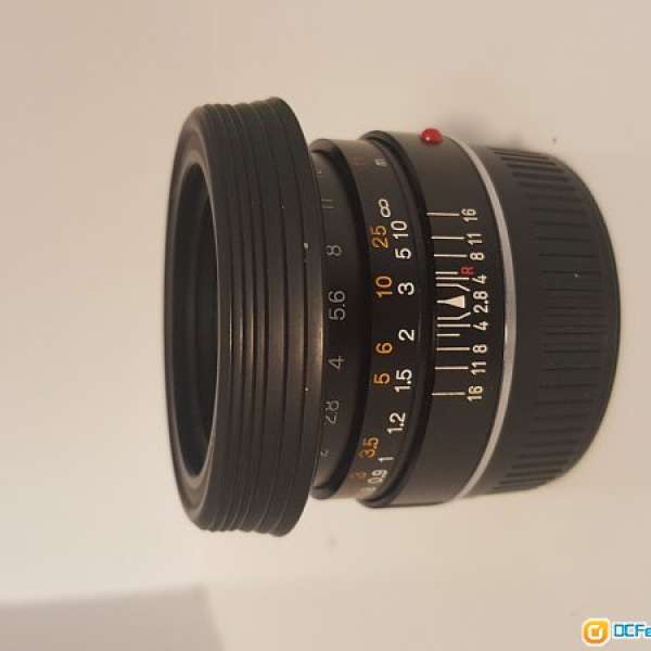 Minolta M-Rokkor 40mm f/2 Lens with 40.5mm filter and original hood