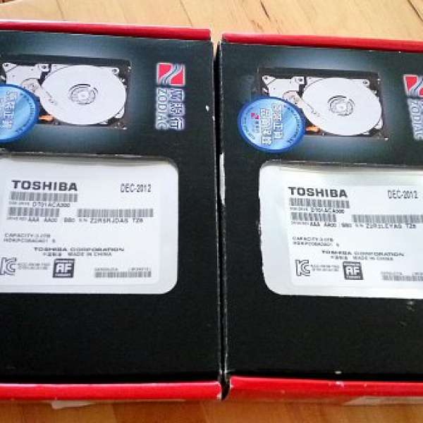 全新 TOSHIBA 3TB HDD X 2