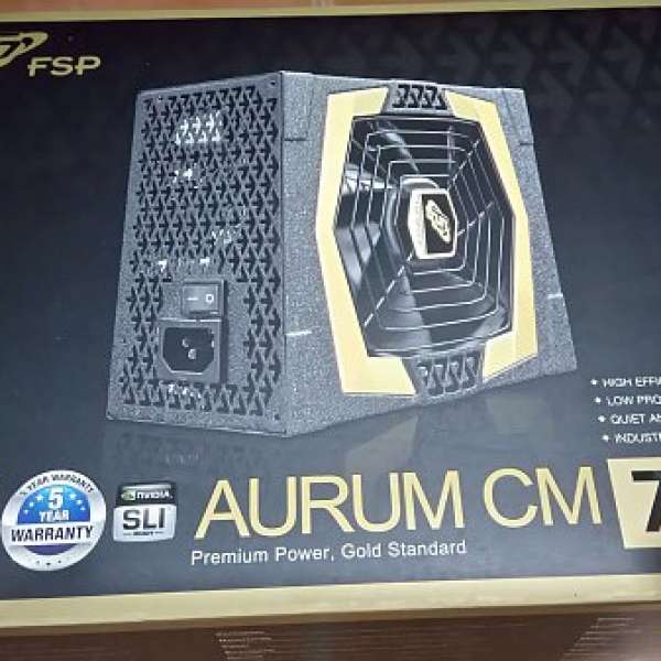 FSP AURUM CM (Modular 模組) 750W 80Plus Gold金牌火牛行貨5年保