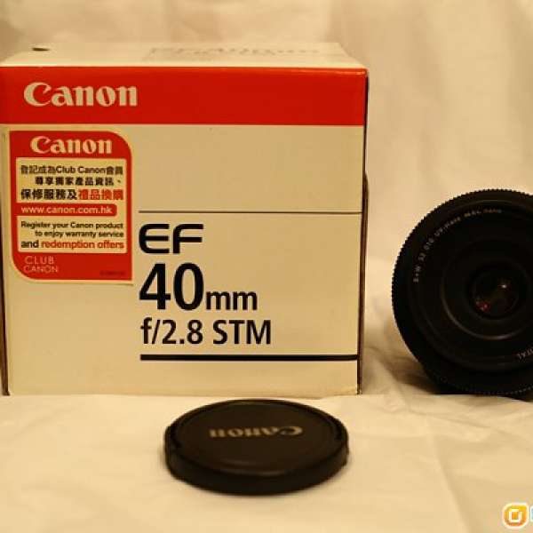 Canon EF40mm f/2.8 STM (只用過一次，98%新)