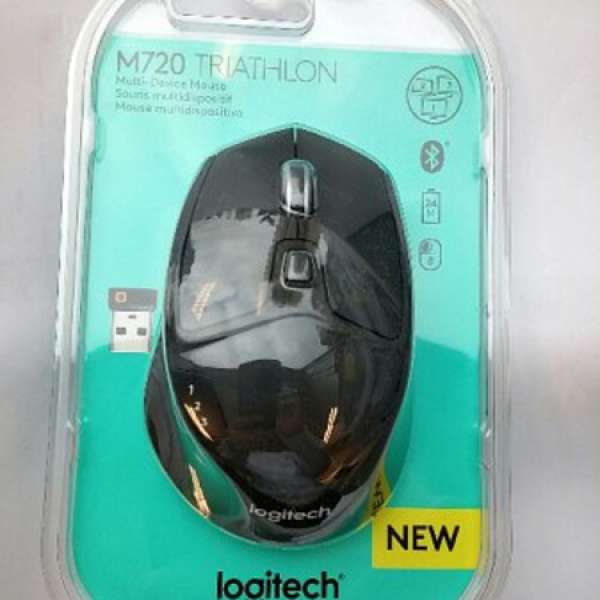全新未開封 Logitech M720 藍牙及unifying兩用無線滑鼠