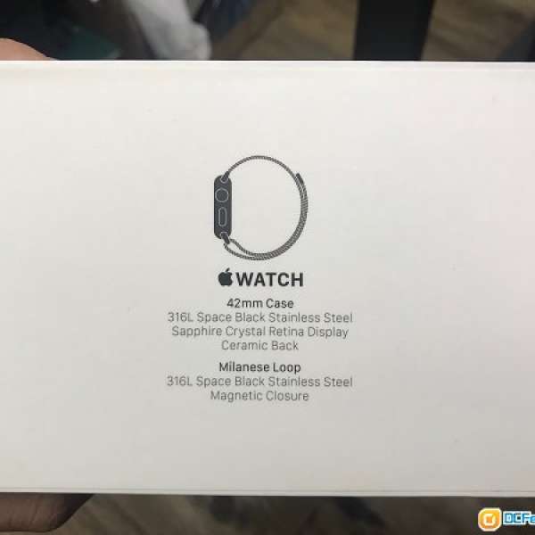 出售 95%新 Apple Watch 2 42mm 黑色 不鏽鋼 stainless steel 鋼織帶