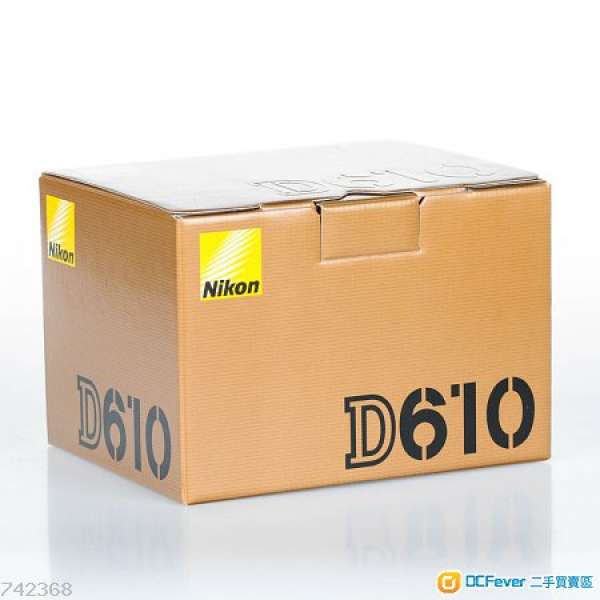 全新行貨(保用一年) Nikon D610 Body S.C. 0