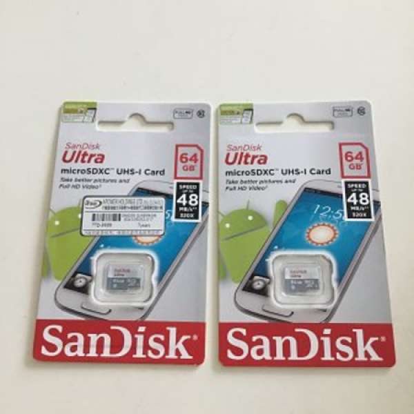 全新行貨 SanDisk 64GB Ultra MicroSDXC UHS-I card x2