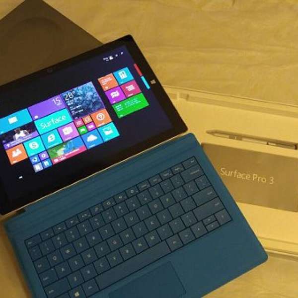 Surface Pro 3 ( i5,128gb) 連藍色Type Cover