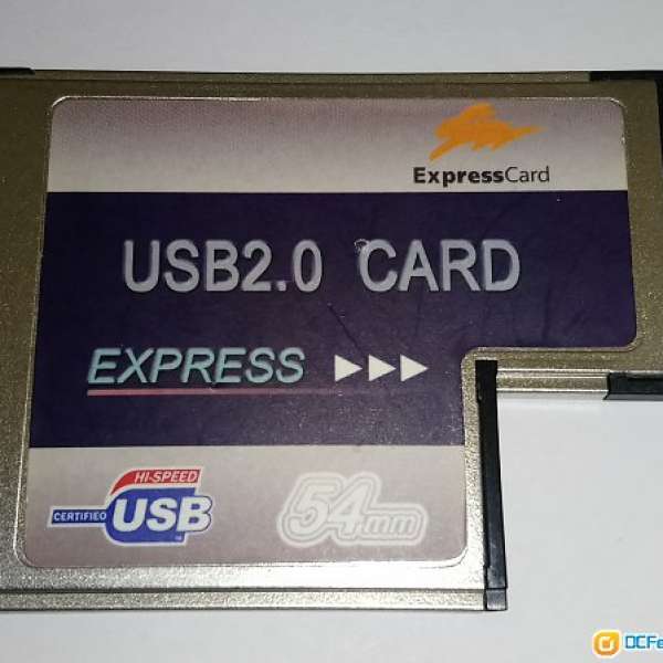 USB 2.0 x 2 手提電腦擴充卡( Express Card )