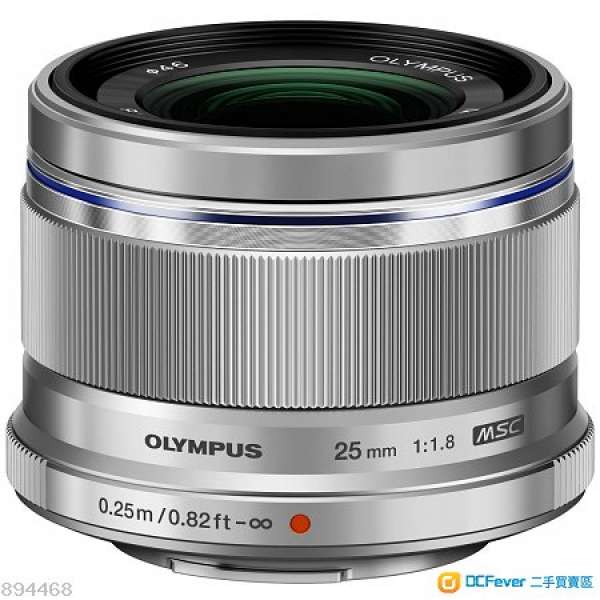 Olympus M.Zuiko 25mm 1.8 Silver 99% New with B+W filter