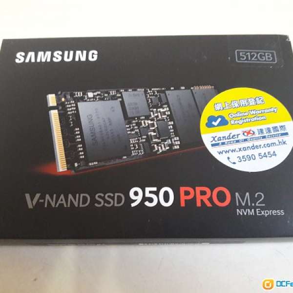 行貨Samsung 950 PRO NVMe M.2 512GB SSD