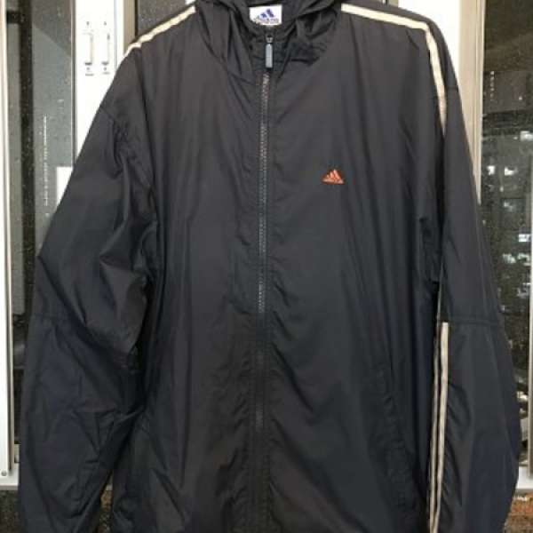 Adidas 風褸/外套/windbreaker 深藍色 size M