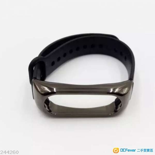 小米2手環錶帶黑色炭纖紋防水送貼膜