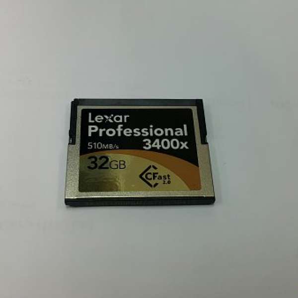 全新Lexar Professional 3400x 32GB CFast 2.0 Card (Up to 510MB/s Read)