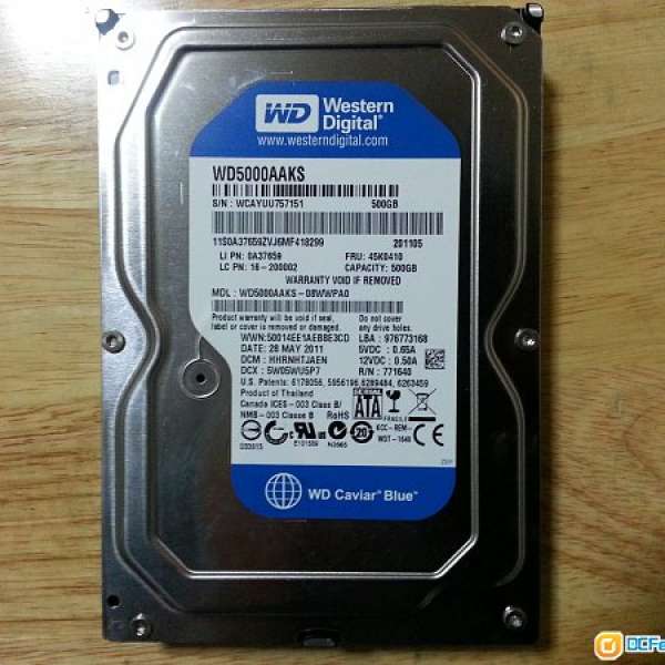 WD 500G 3.5"