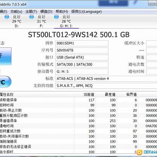 Seagate 2.5"吋 500GB 筆記本 超薄 通電不超過10小時