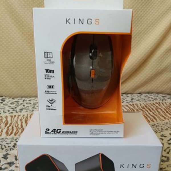 售全新 Kings Wireless Mouse & PC Speakers