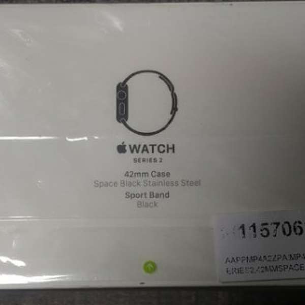 全新 apple watch s2 42mm 黑色 不鏽鋼 運動錶帶 (行貨, 一年保)