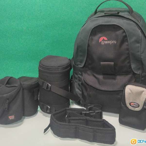 [出售] Lowepro 背囊 + 配件袋 + Safrotto 鏡筒袋 + 腰帶 $100 全套