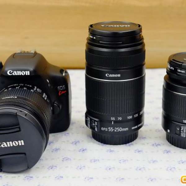 CANON EOS 550D+EF-S 10-18mm+EF-S 55-250mm+EF-S 18-55mm