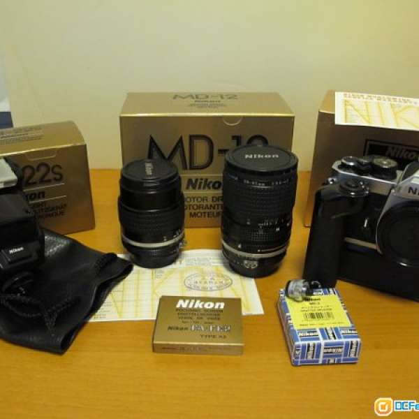 Nikon New Fm2 連摩打捲片器連兩支 AIS鏡