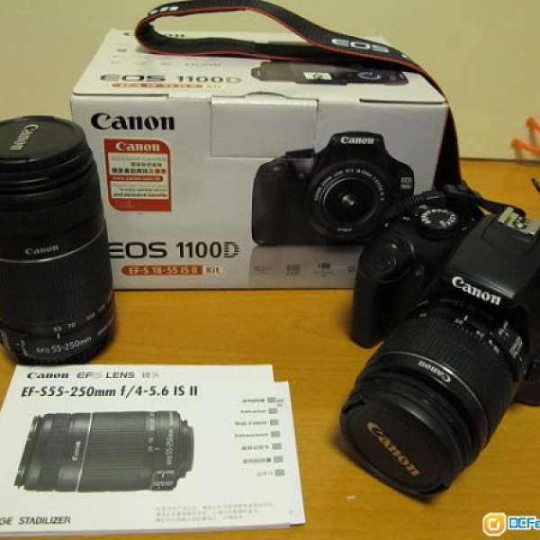 Canon EOS 1100D 連 18-55IS及55-250IS鏡