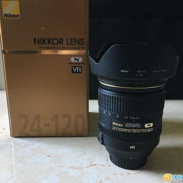Nikon 24-120mm f/4 lens（原裝金盒）連 Rollei UV filter