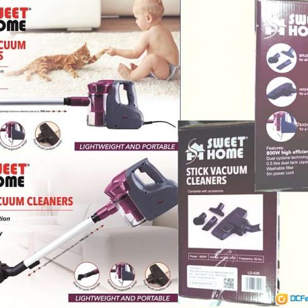 (99%新) Sweet Home Stick Vacuum Cleaners 手提式旋風吸塵機 (LD-626)