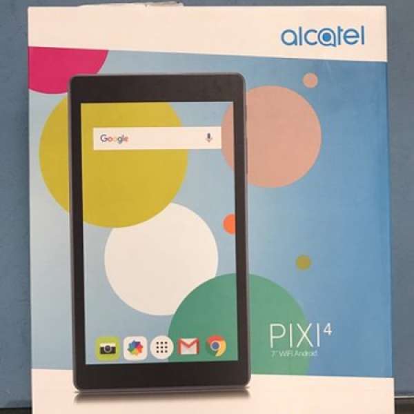 100% 全新Alcatel PIXI 4, 白色7" Wifi 平板電腦(全套配件齊)