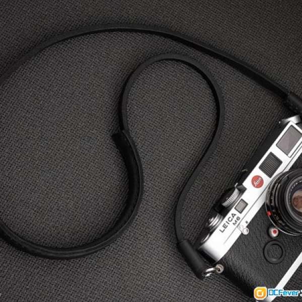 Black Leather strap for Leica fujifilm 皮相機帶