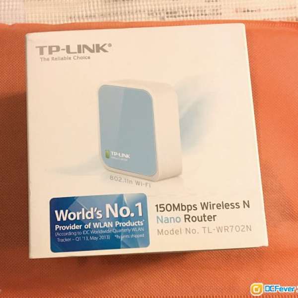 TP-LINK TL-WR702N 150Mbps無線N路由器9成新