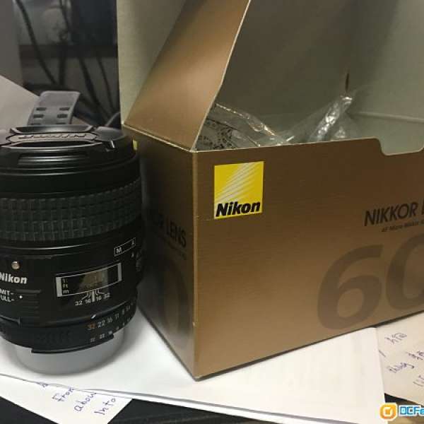 Nikon AF Micro Nikkor 60mm f/2.8D Marco Lens