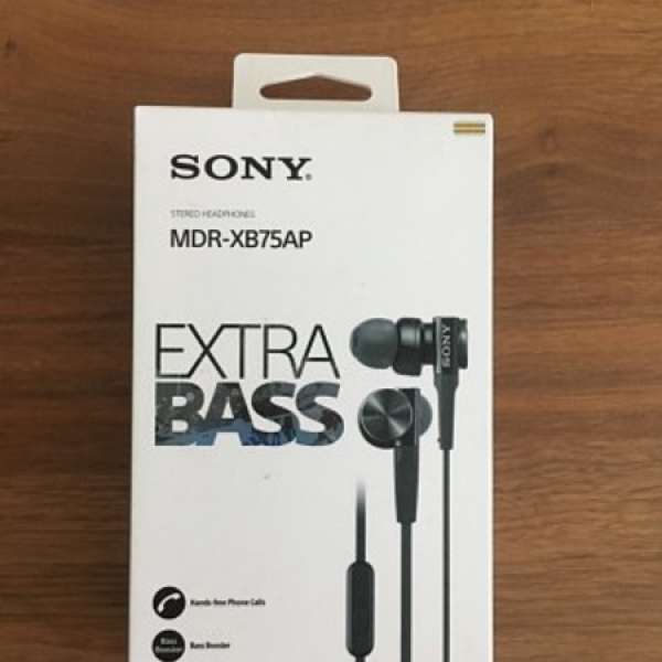 全新Sony XB75AP EXTRA BASS™ 入耳式耳機