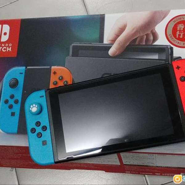 賣98%新！極少玩！2手 Nintendo Switch NS 行貨［紅藍色］，有單有盒有保養（另放MH...