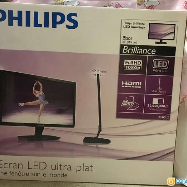 23" Philips Blade 234CL2 LED Ultra-Plat moniteur