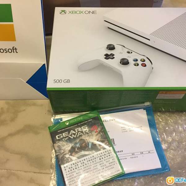 出售：全新未開 XBOX ONE S [500G] 主機套裝+ Gears of war 戰爭機器4