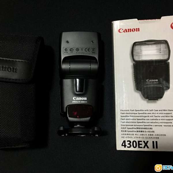 Canon Speedlite 430EX II 閃燈 (99%極新) 送副廠遮光罩2個(1白+1橙色)