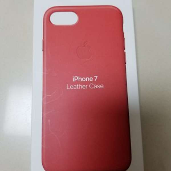 iPhone 7 Leather Case(PRODUCT RED) Apple 原廠iPhone 7真皮手機套90%新淨