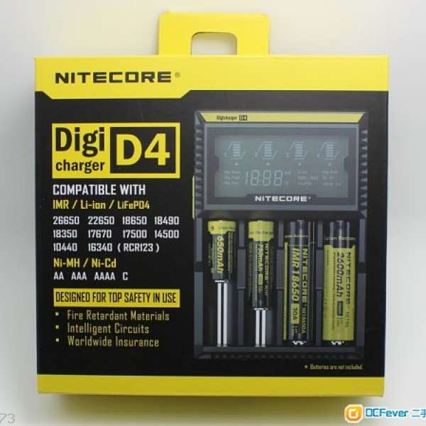 全新 Nitecore DigiCharger D4 智能充電器 可充多種鋰電池及鎳氫電池 原裝正版