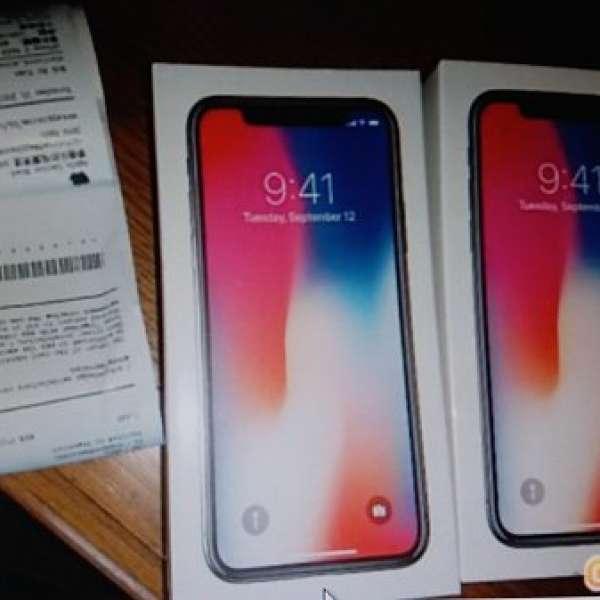 2部Iphone X 太空灰 64G(蘋果店)全新未拆盒(有單)